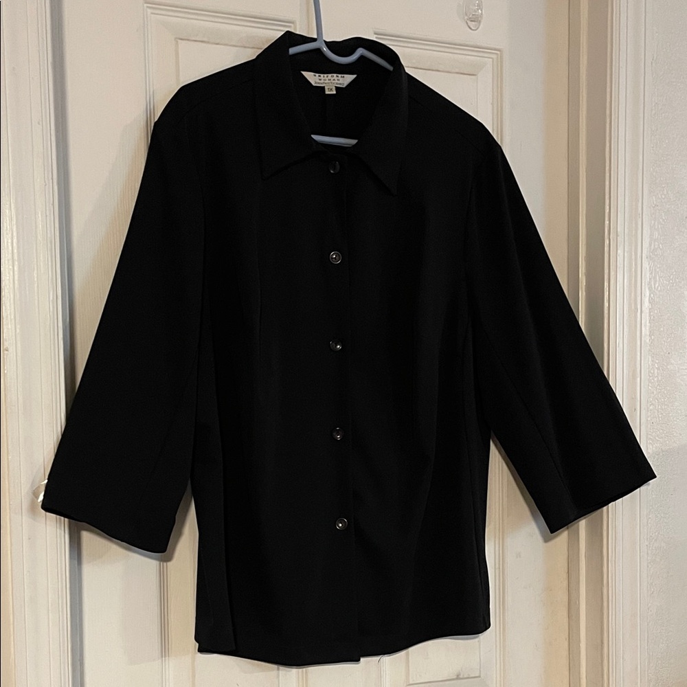 JohnPaulRichard vintage Classic Black Collared Top